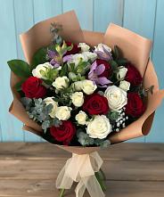Букет цветов из:  Розы и Альстромерии #REPLACE_PRED# Сафоново