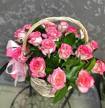 Цветочная композиция из Розы в корзине #REPLACE_PRED# Сафоново