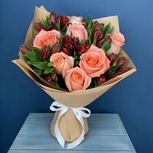 Букет цветов из:  Розы и Альстромерии в Сафоново