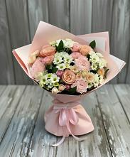 Букет цветов из:  Гвоздики, Розы и Хризантемы в Сафоново