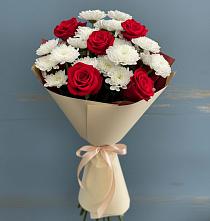 Букет цветов из:  Розы и Хризантемы #REPLACE_PRED# Сафоново