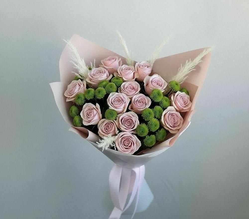 Букет цветов из: Розы и Хризантемы в Сафоново