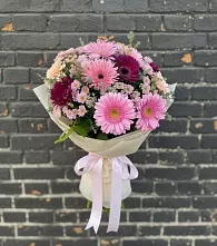 Букет цветов из:  Герберы и Хризантемы #REPLACE_PRED# Сафоново