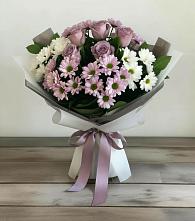Букет цветов из:  Хризантемы и Розы в Сафоново