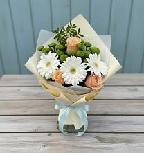 Букет цветов из:  Герберы, Розы и Хризантемы #REPLACE_PRED# Сафоново