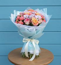 Букет цветов из:  Хризантемы и Розы #REPLACE_PRED# Сафоново