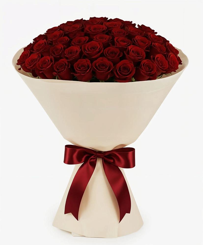 Букет 101 Бордовая роза Блэк Бакарра в Сафоново