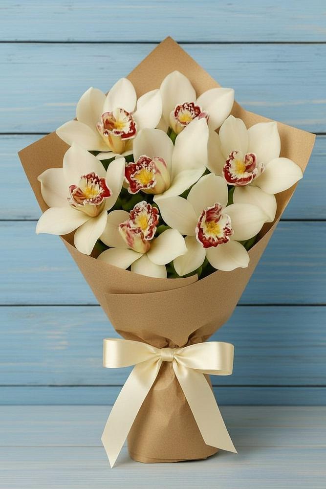 Букет цветов из: Орхидеи и Розы в Сафоново