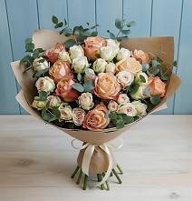 Букет цветов из:  Альстромерии и Розы #REPLACE_PRED# Сафоново
